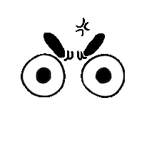 Angry Eyes Sticker by Petit Pied