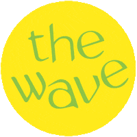 thewavepodcasting thewavepodcasting the wave podcasting yellow logo yellow the wave logo Sticker