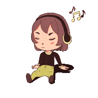 EsmiHz happy music listen listening Sticker