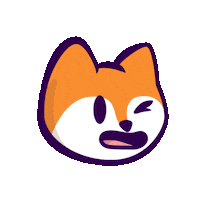 Wink Sticker by Famous Fox Federation