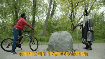 TallBoyz magic beard wizard good luck GIF