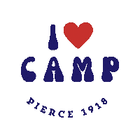 Piercecamps love heart friends red heart Sticker