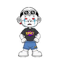Next Level White Monkey Sticker by Zhot