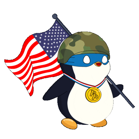 Marching United States Sticker by Pudgy Penguins