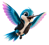 rarymotion still hummingbird maskottchen vogel Sticker