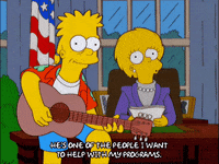 awkward bart simpson GIF