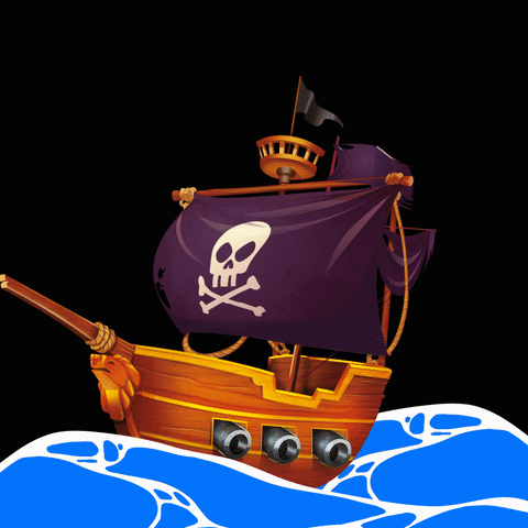 overleap giphyupload oceano pirata navio GIF
