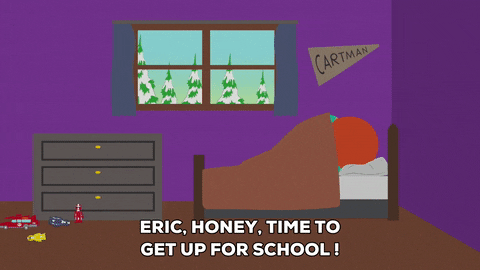waking eric cartman GIF by South Park 