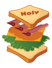 Argentina Sandwich Sticker by Noly