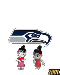Seattle Seahawks Football Sticker by Zhotcita