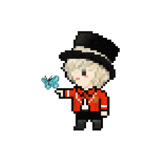 Pixel Butterfly Sticker