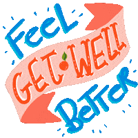 Sick Get Well Soon Sticker by Andi Butler