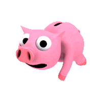 smmcrea miedo corre cerdo hucha Sticker