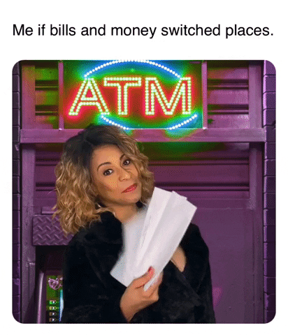 ComedianHollyLogan giphygifmaker money cash rolling GIF