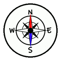 Travel Compass Sticker by SuperGSATB