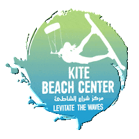 kiteBeachUAQ surf waves kitesurf 3d logo Sticker