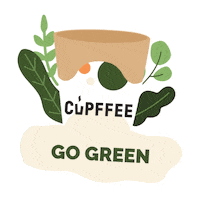 Cupffee coffee vegan sustainability barista Sticker