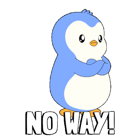 Shocked No Way Sticker by Pudgy Penguins
