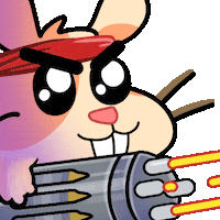 Angry Pew Pew Sticker