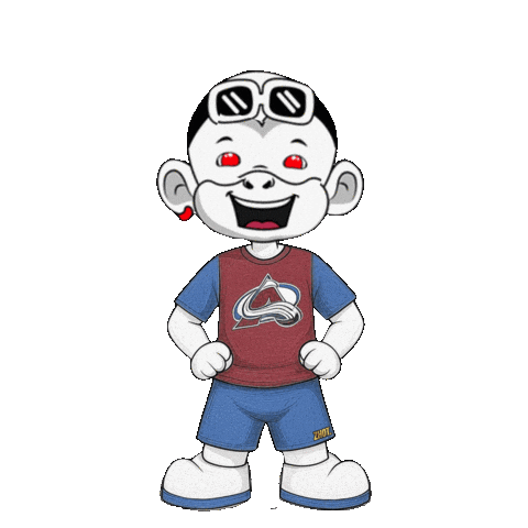 Colorado Avalanche White Monkey Sticker by Zhot