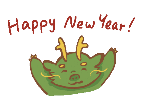 New Year Dragon Sticker by Alice's illustration