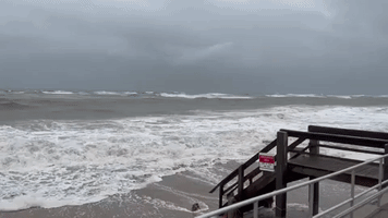 Waves Pound Vero Beach as Storm Nicole Nears Florida