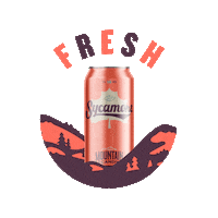 SycamoreBrew pink blue beer sweet Sticker
