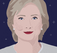 Hillary Clinton Illustration GIF by Julie Winegard