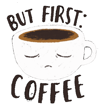 Tired Black Coffee Sticker by Marianna