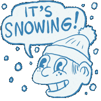 Snow Winter Sticker by Vienna Pitts