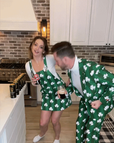 LorynPowell twins st patricks day guinness twinning GIF