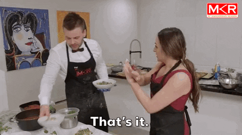 no talking pat GIF by My Kitchen Rules