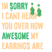 sassy earrings Sticker