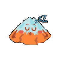 Sleepy Volcano Sticker