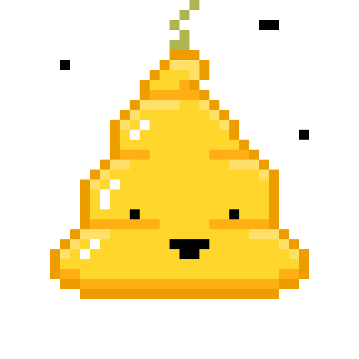 Pixel Shitting Sticker by Poopies.io