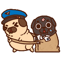 Dog Post Sticker by Puglie Pug