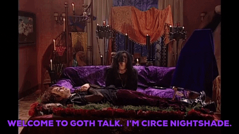 jessiedesmond giphygifmaker snl goth goth talk GIF