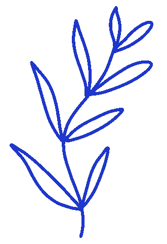 claiben leaves claiben minimal plant blue leaves Sticker