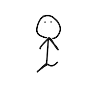 man running Sticker by maniwsy