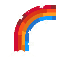 Rainbow Stars Sticker by Chris Gannon
