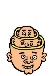 Head Psychedelia Sticker by Russell Taysom