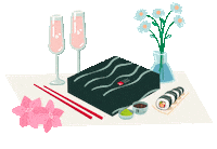 Summer Flowers Sticker by Sushi Yama