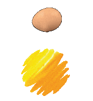 Brunch Eggdrop Sticker by TapestryMY