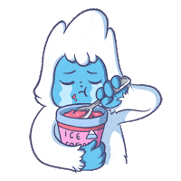 Ice Cream Munchie Sticker by The Yetee