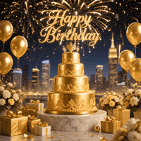 llwuStudio01 celebration birthday cake confetti GIF