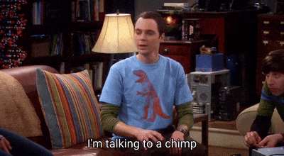 carlosenriquerivas-quintero giphyupload tbbt talking to a chimp GIF