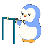 Gym Sweating Sticker by Pudgy Penguins