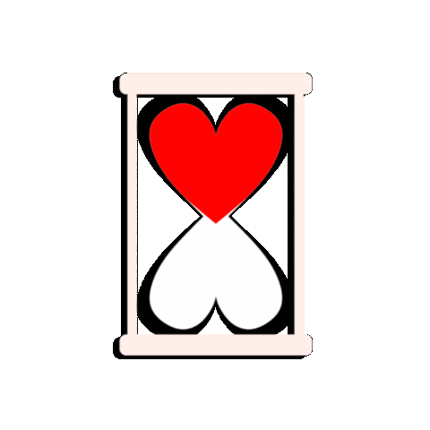 Hour Glass Heart Sticker by RHAD