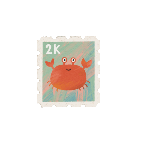 tukimstudio giphyupload fun stamp crab Sticker