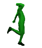 Green Man Dancing Sticker by Linda & Linda